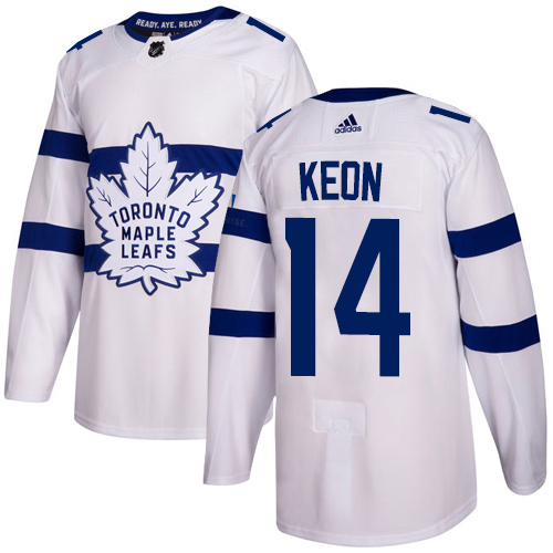 Adidas Maple Leafs #14 Dave Keon White Authentic 2018 Stadium Series Stitched NHL Jersey - Click Image to Close